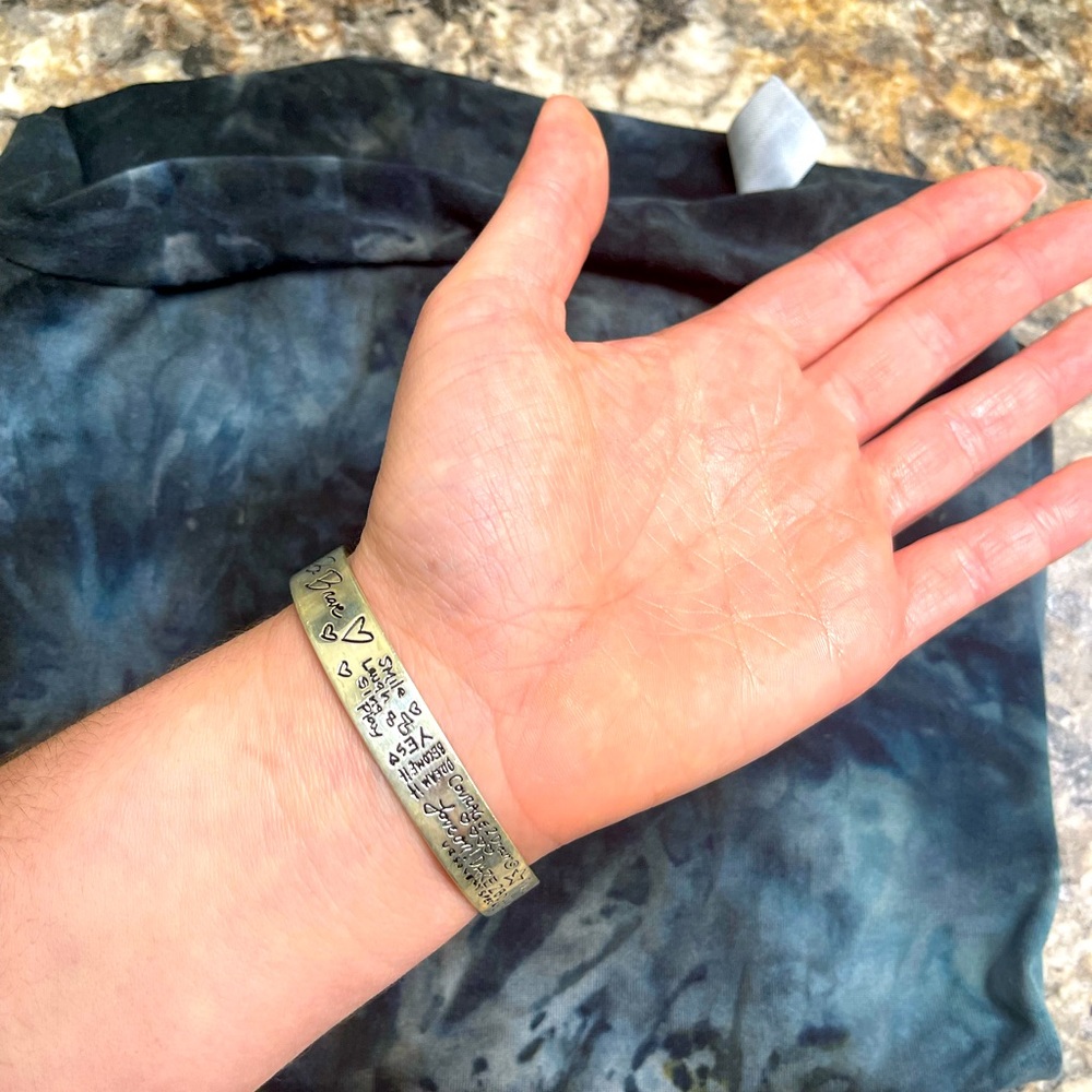 Sterling Silver Adjustable Engraved Affirmations … - image 4